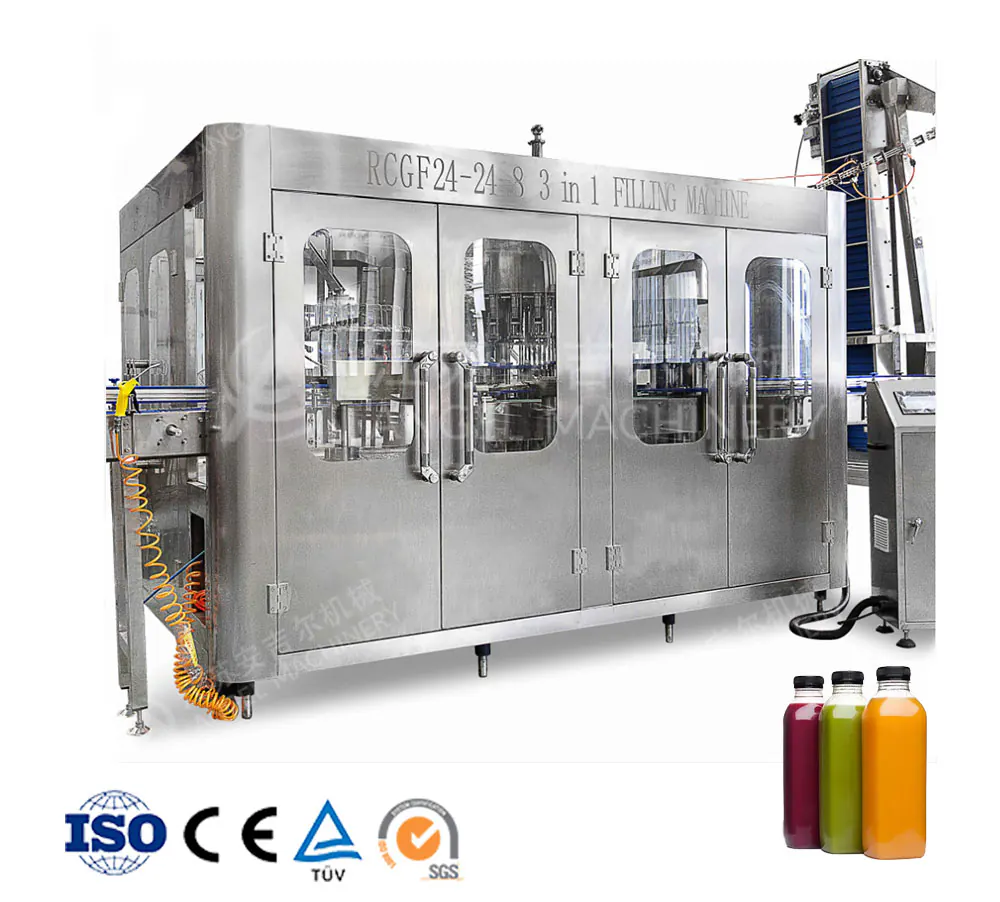 RCGF32-32-10 hot filling machine for juice and tea, 12000 bottles per hour