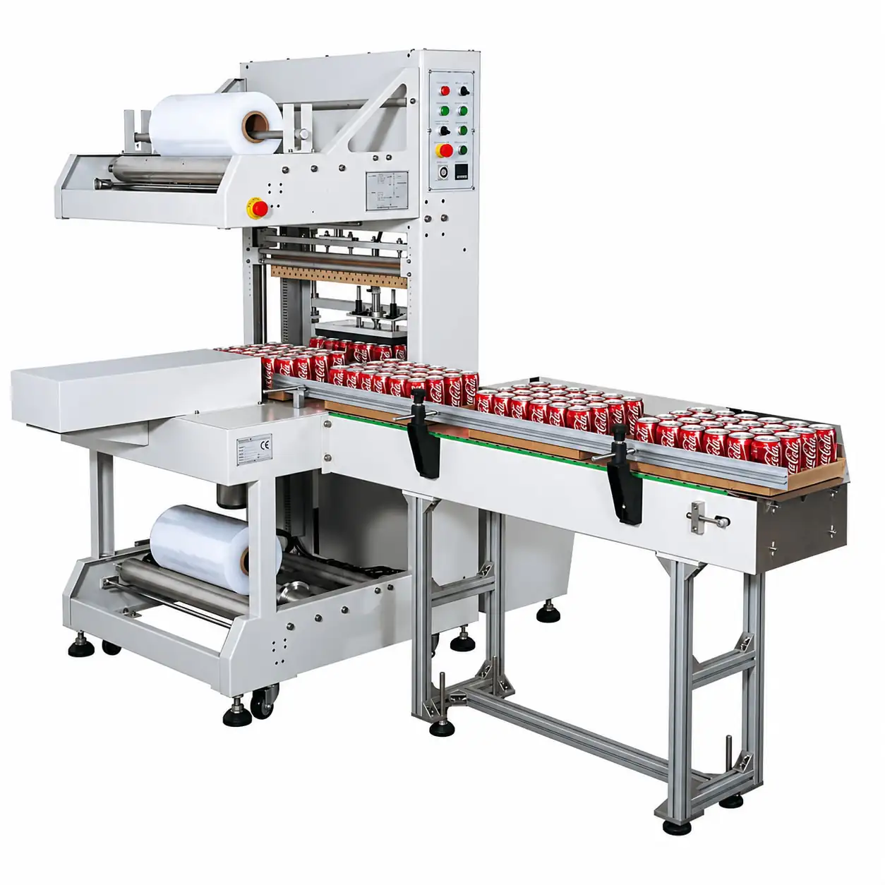 PE film shrink wrapping machine for beer cans