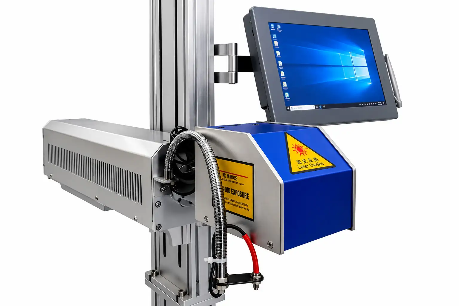 Laser date and batch coding machine