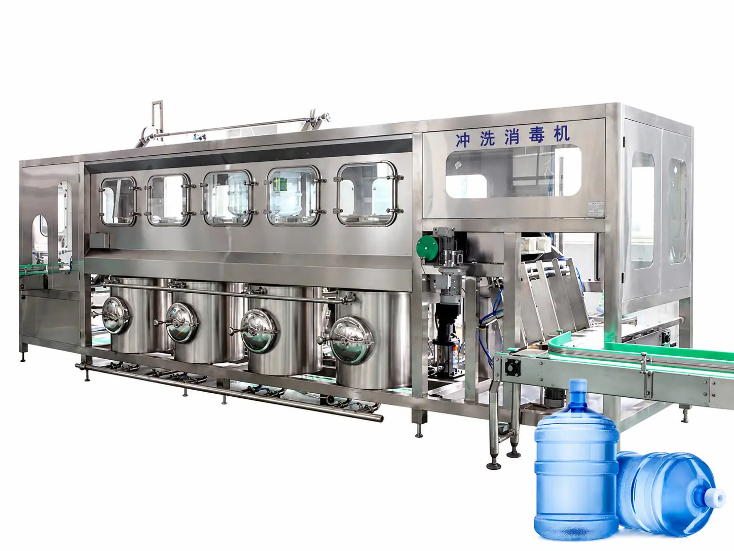 QGF 5 gallon barrel washing, filling and capping machine