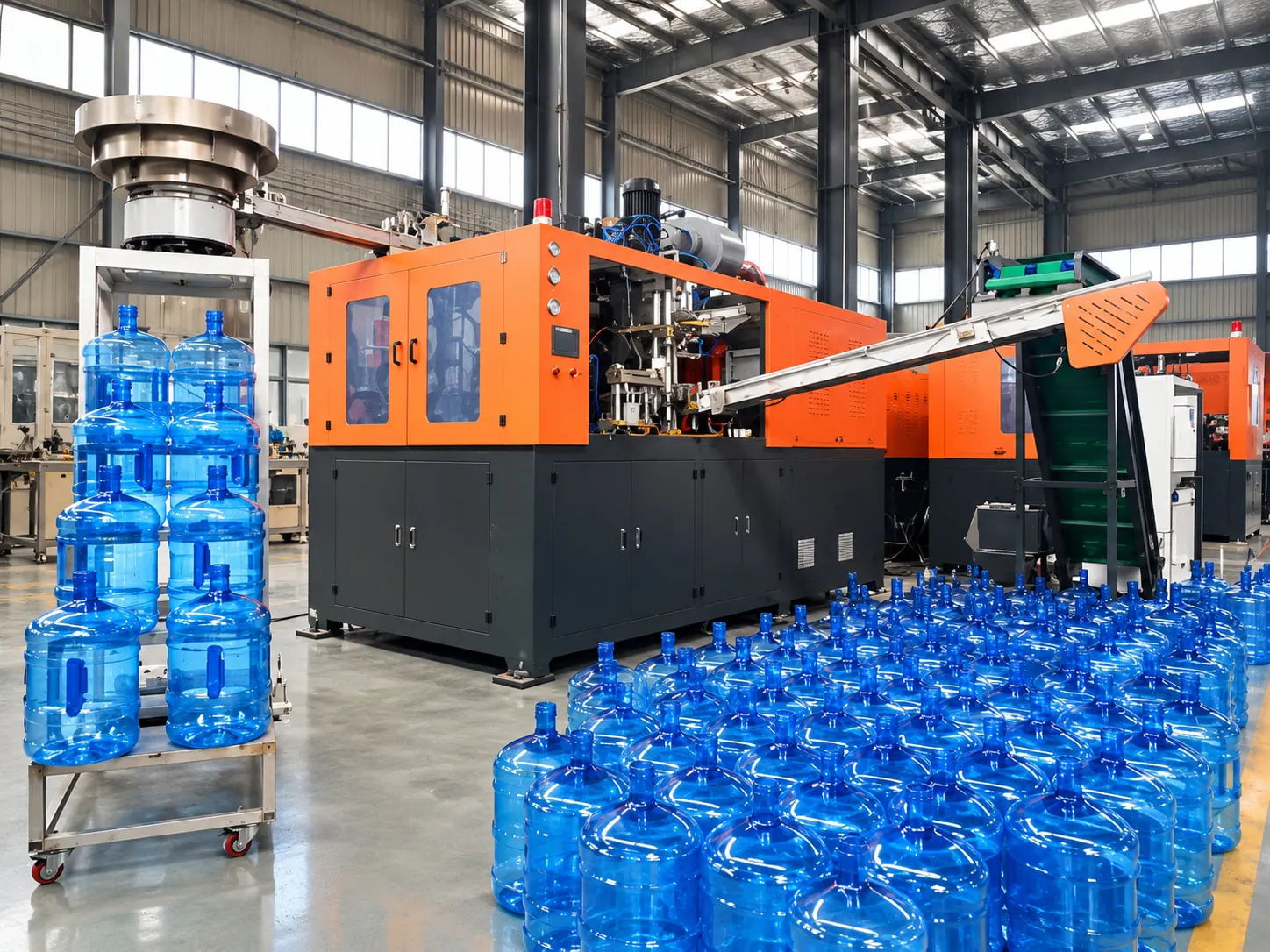 PET barrel blow molding machine with 5 gallon barrels