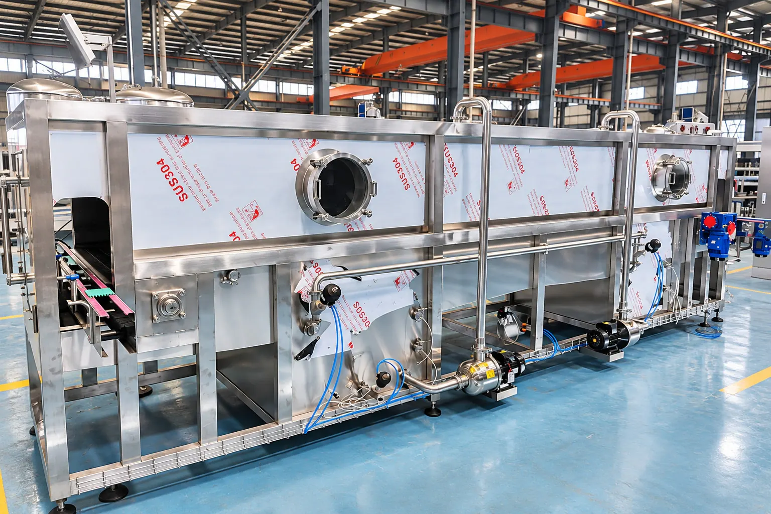 Bottle cooling tunnel for hot-filled bottles