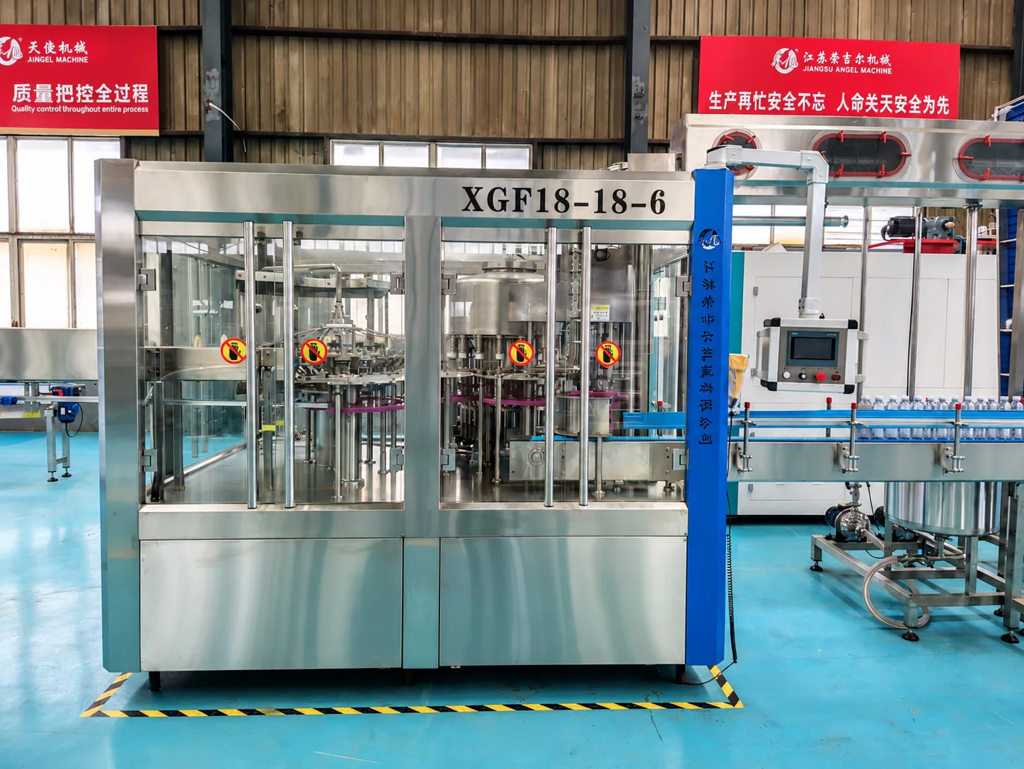 3-in-1 carbonated drink rinsing, filling and capping machine