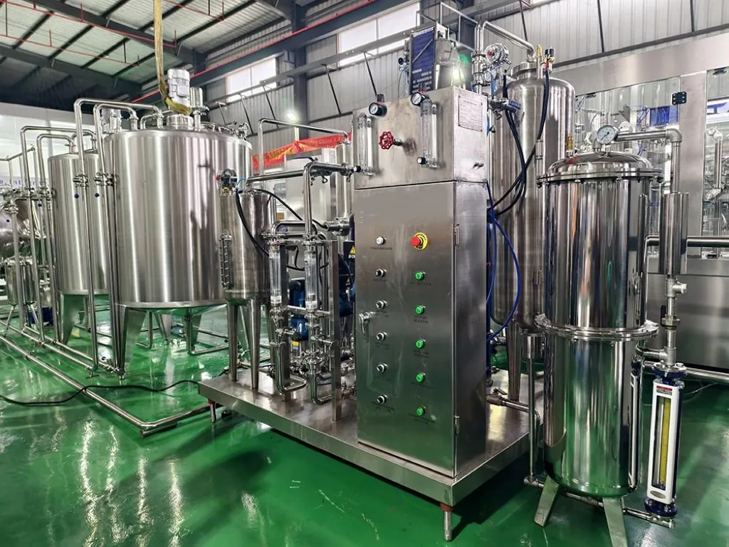 CO2 mixing and carbonation system