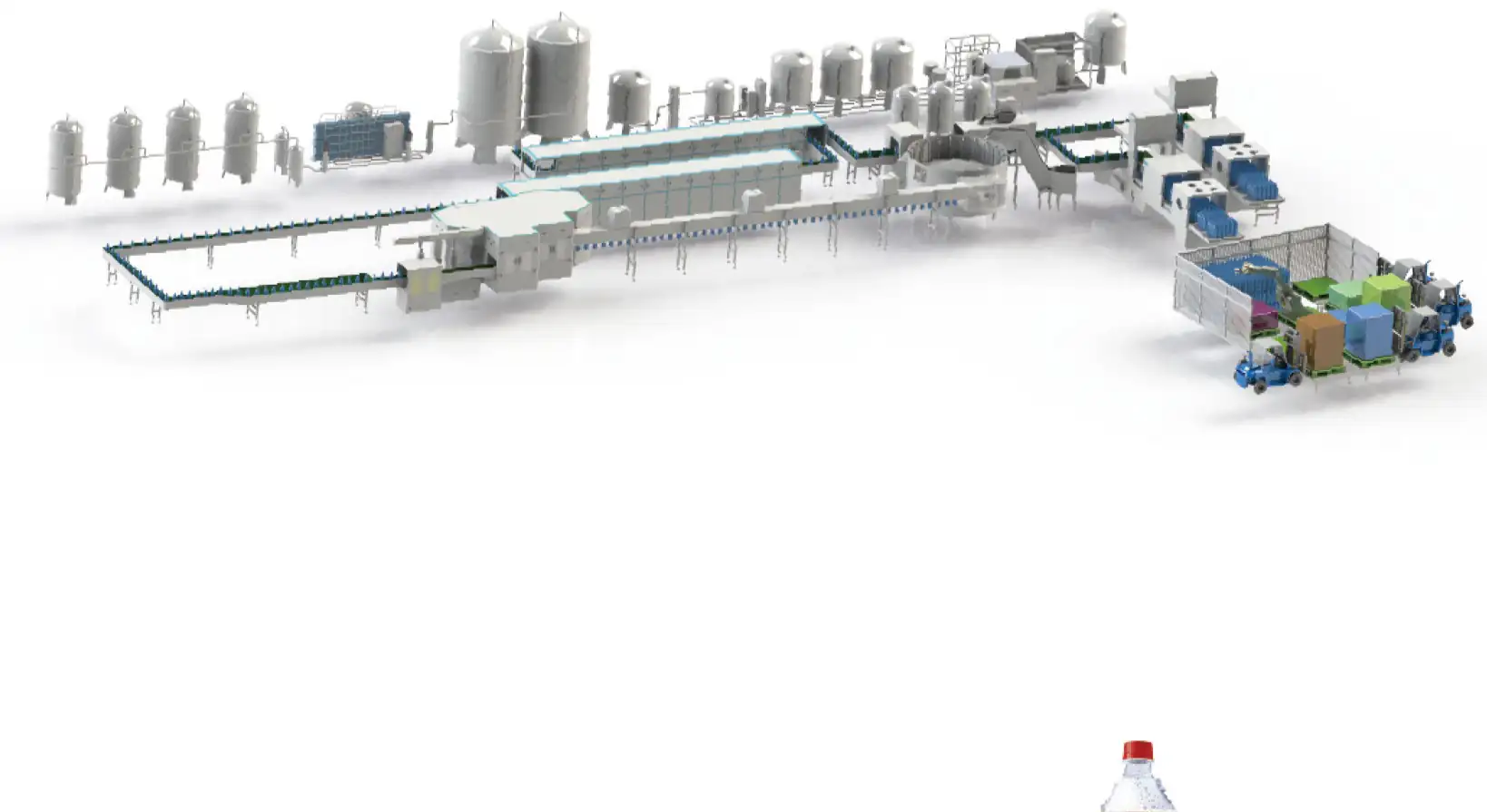 Carbonated drink production line layout