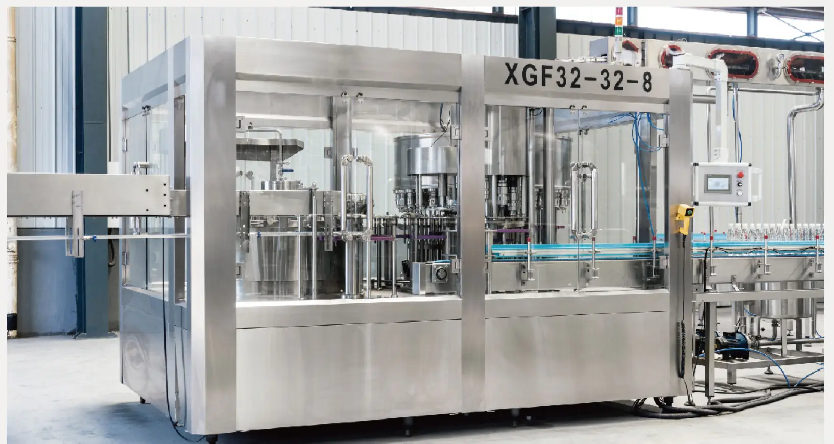 XGF32-32-8 automatic water filling machine in the Angel Machine workshop