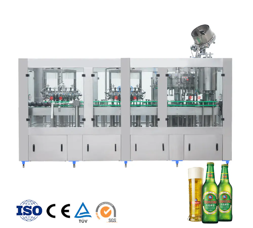 8000 BPH glass bottle beer filling machine