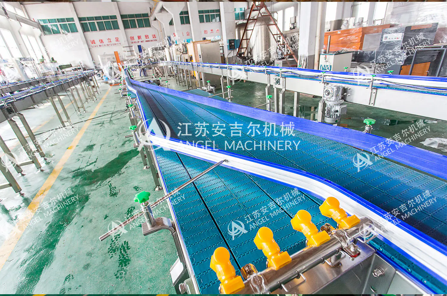 Finished water filling machine before shipment