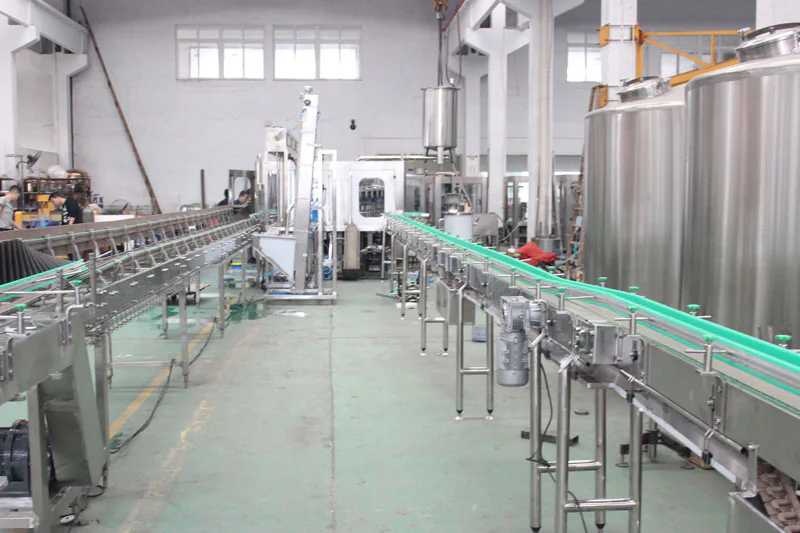 Juice filling machine in the workshop